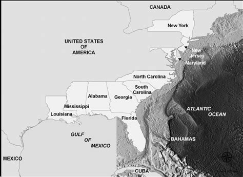 Eastern Seaboard East Coast Map Usa