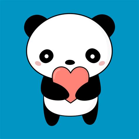 Kawaii Cute Panda Heart T Shirt Panda T Shirt Teepublic