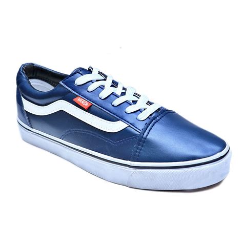 Vans Old Skool Fashion Leather Navy Casual Shoes Buy