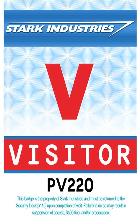 Stark Industries Id Badges Visitor Dbcooper5 Flickr