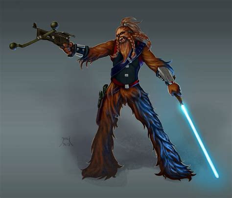 Wookie Jedi Knight By Eljore Star Wars Wookie Warriors Star Wars