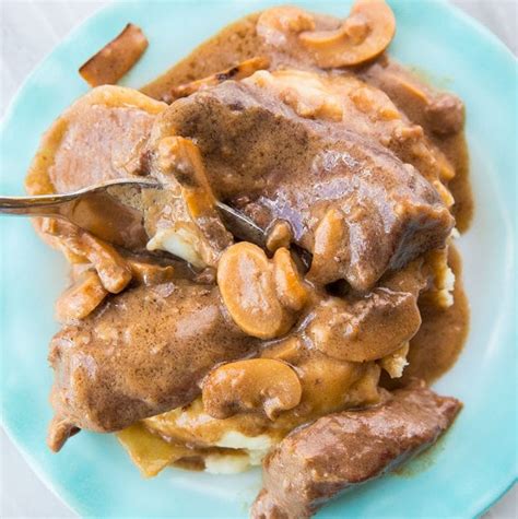 Slow Cooker Cube Steak Mushroom Gravy Fast And Slow Cooking