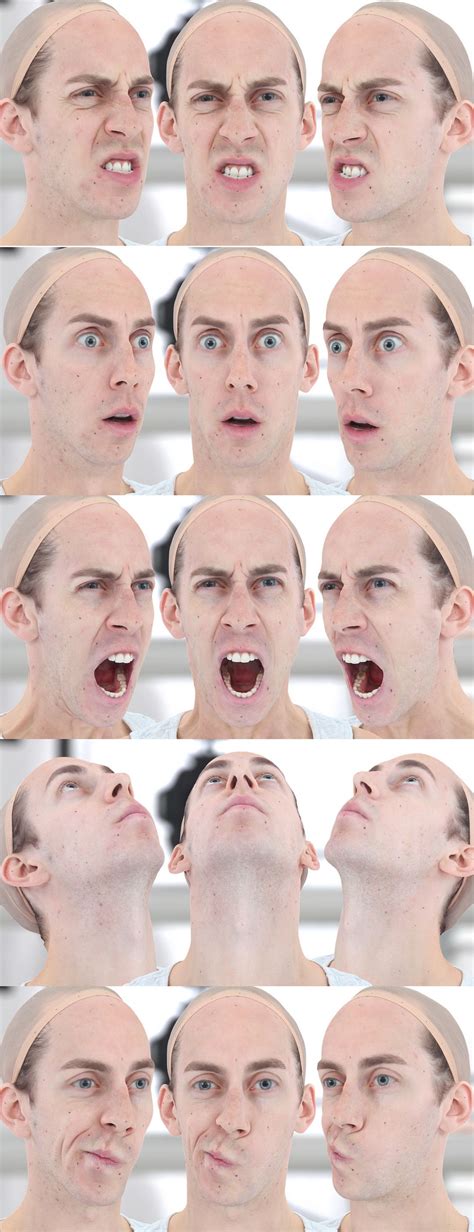 Man Expressions And Head Angles From