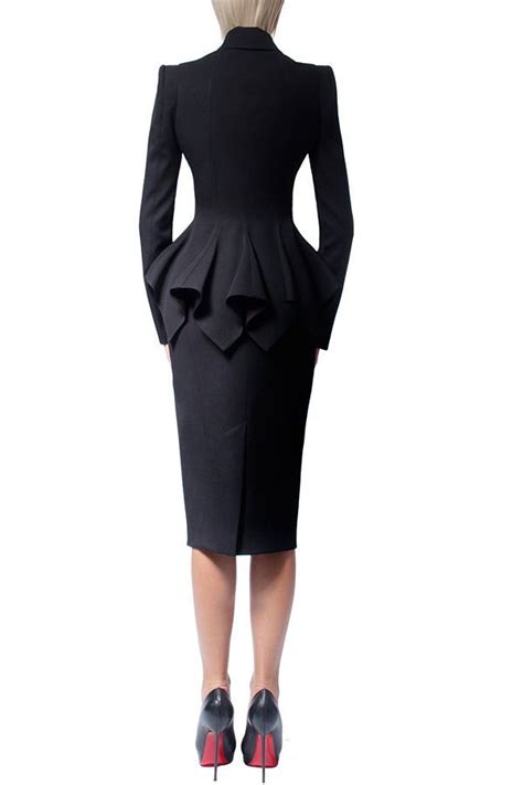 classic carl pencil skirt vintage skirt suit black peplum dress skirt suit business