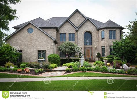 Luxury Brick House Stock Image Image 19727551