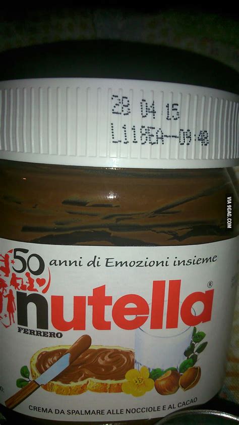 Useless Thing 167 Expiration Date On Nutella Jars 9gag