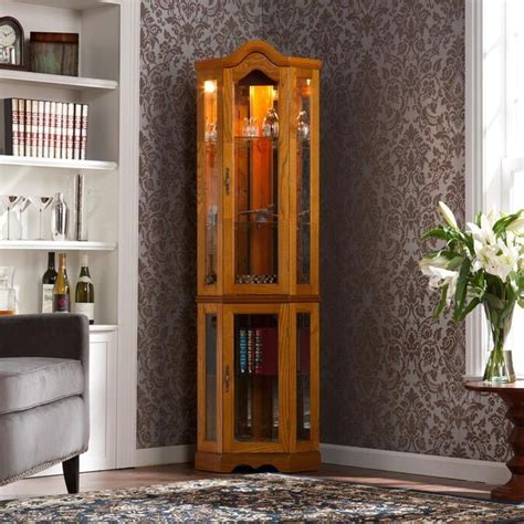 Tall Corner Curio Cabinet With Glass Doors Glass Door Ideas