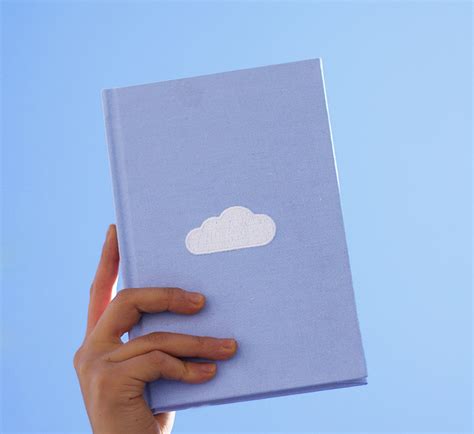 Cloud Journal Writing Journal Hardcover Hand Embroidery Lined Etsy