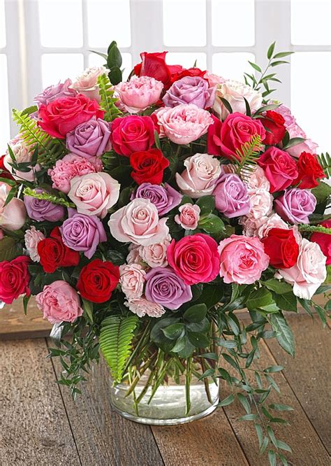 100 Luxury Roses Mixed Colors The Flower Alley