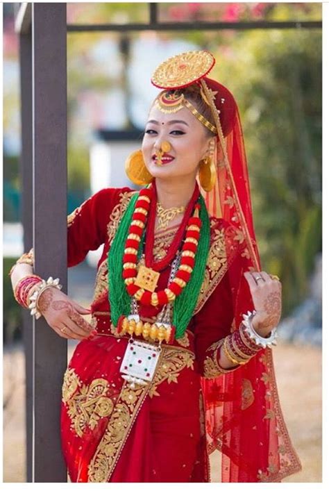 Beautiful Limbunepali Bride In A Traditional Limbu Outfit Dress Culture Traditional