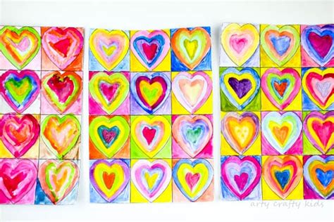 Kandinsky Inspired Heart Art Arty Crafty Kids Abstract Heart Art
