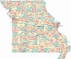 Missouri Karte - Vereinigte Staaten