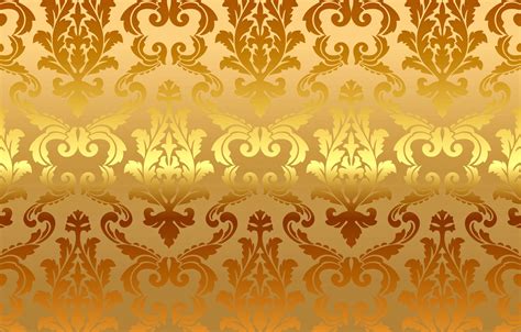 Wallpaper Background Gold Pattern Vector Golden Ornament Vintage