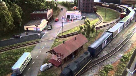 Tait trains had a partly open saloon layout, with bench seats running across the train, the saloon being divided by partitions into a number of smaller areas. N Scale Model Train Layout "Blue Ridge"