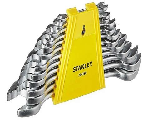 Aluminum Stanley 12 Piece Double Open End Spanner Set Spanner Set Packaging Box Model Name