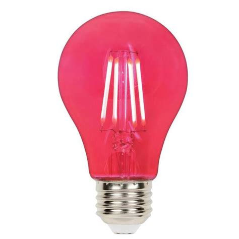 Westinghouse 40 Watt Equivalent A19 Dimmable Pink Filament Led Light
