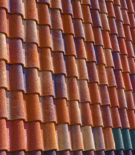 Red Plastic Roof Tiles Home Stock Image Image Of Architecture