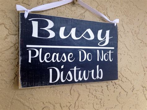 10x8 Busy Please Do Not Disturb Custom Wood Sign Meeting In Etsy