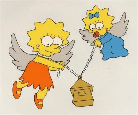 Lisa And Maggie Simpson As Angels Fotos De Dibujos Animados Fotos De