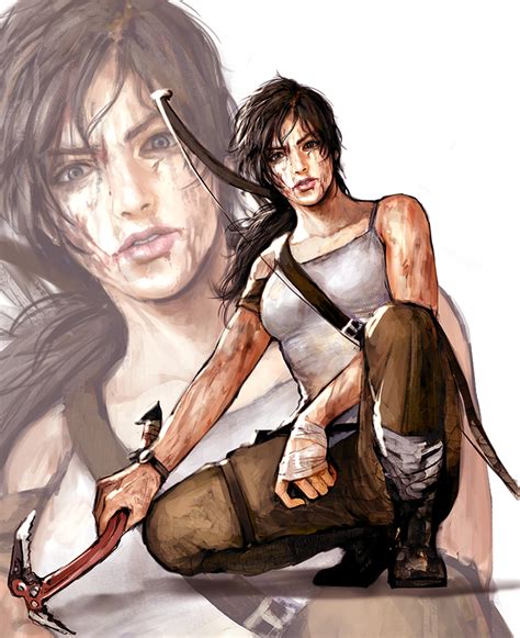Lara Croft Tomb Raider And 2 More Drawn By Nareuk Danbooru