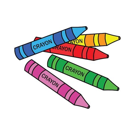 Premium Vector Crayon Vector Illustration Cartoon Coloring Crayons