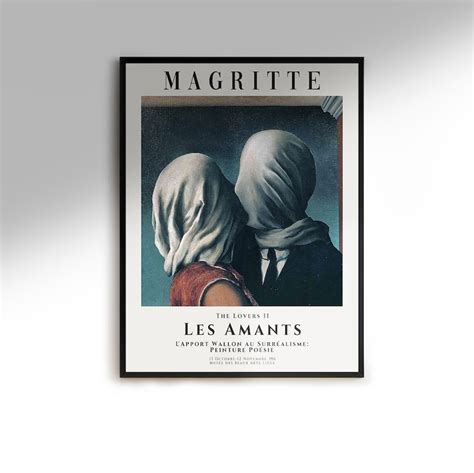 Magritte The Lovers 2 Les Amants 1928 Vintage Exhibition Etsy