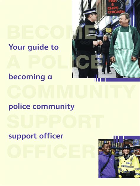 Fillable Online Your Guide To Becoming A Police Community Support