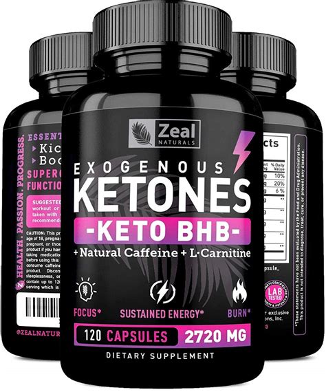 Zeal Naturals Keto Bhb Exogenous Ketones Pills 2720mg 120 Capsules Other Vitamins And Supplements