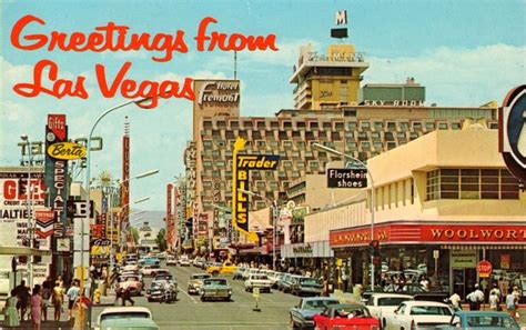 Vintage Las Vegas Postcard Las Vegas Old Vegas Downtown Las Vegas