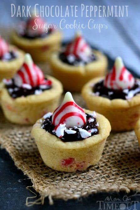Dark Chocolate Peppermint Sugar Cookie Cups These Cookie Cups Are