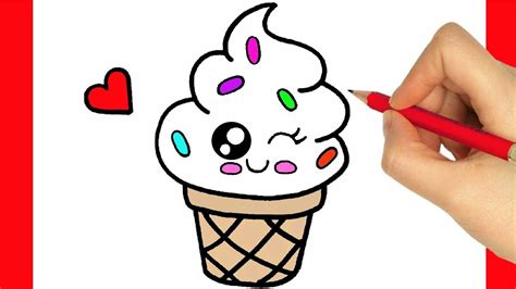 come disegnare un gelato kawaii easy drawings dibujos faciles dessins faciles how to
