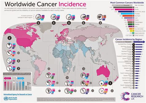 Mapa Mundial Incidencia Del Cáncer Infografía