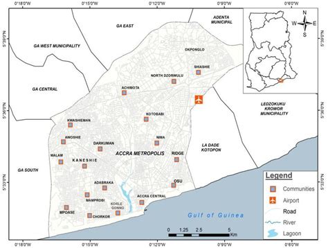 Map Of Accra Metropolis Source Accra Metropolitan Assembly