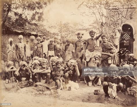 Scenes In A Relief Camp Madras India 1876 Madras Famine