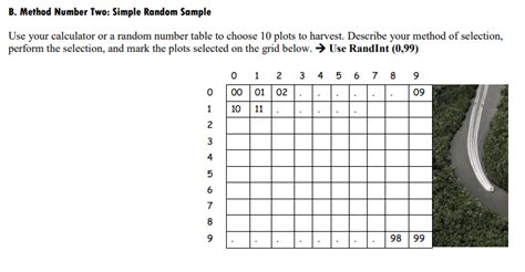 B Method Number Two Simple Random Sample Use Your Calculator Or A