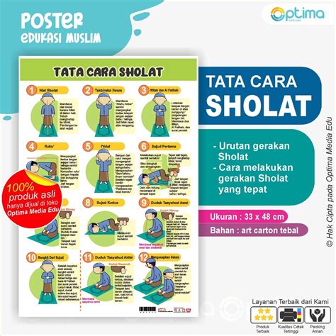 Jual Poster Tata Cara Gerakan Sholat Lengkap Shopee Indonesia