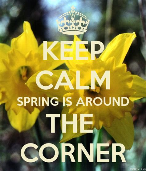 Keep Calm Spring Is Around The Corner Calm Quotes Keep Calm Keep