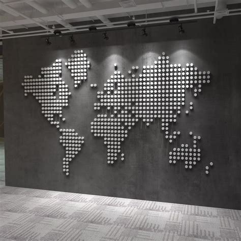 3d World Wall Map Of The World Map Elevated Office Decor Etsy Office