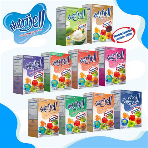 Nutrijell Jelly Powder Box Multiple Flavor Yoghurt Flavor Balanced