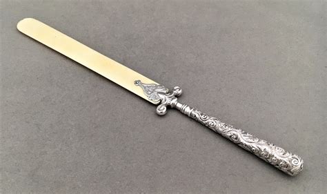 A Gorgeous Silver Letter Opener Or Paper Knife 532325