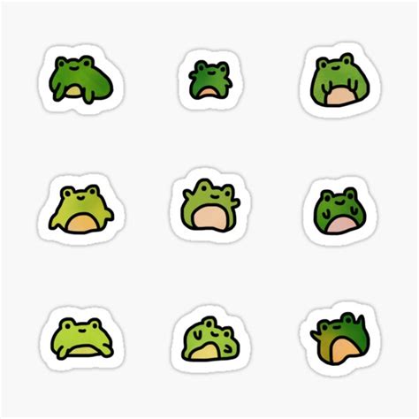 Frogs Doodle Sticker For Sale By Tdoodles Redbubble