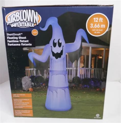 12 Ft Gemmy Airblown Inflatable Shortcircuit Floating Ghost Lights Up