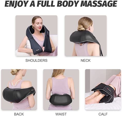 Alljoy Shiatsu Back And Neck Massager With Heat，electric Deep Tissue 3d Knead 192236890262 Ebay