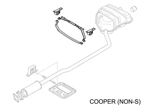 Mini Cooper Muffler Bracket Oem Gen1 R50 R53
