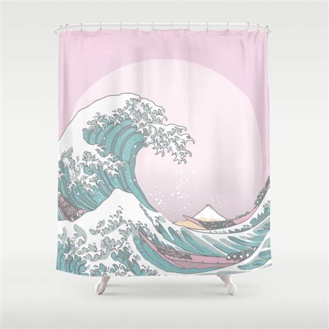 Great Wave Pastel Shower Curtain By Iconicole Society6