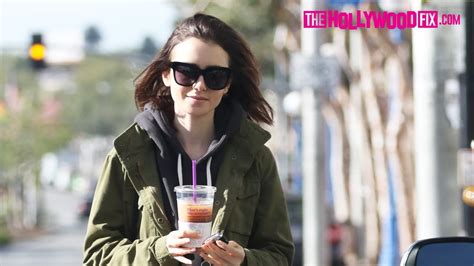 Lily Collins Looks Fit And Healty While Leaving The Gym After Her Workout