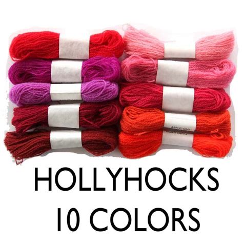 Wool Thread For Crewel Embroidery Hollyhock Collection