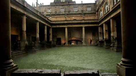 Fileroman Baths Bath In The Rain Wikimedia Commons