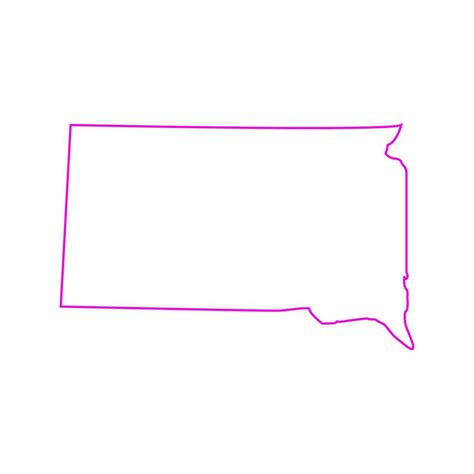 South Dakota Map Illustrated 8540549 Vector Art At Vecteezy