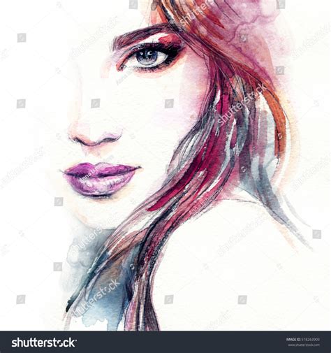 Стоковая иллюстрация Abstract Woman Face Fashion Illustration